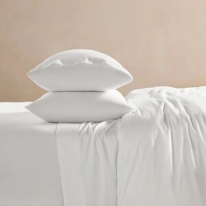 Brooklinen Flannel Flat Sheet Set - White - Full NEW